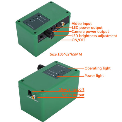 9” DVR underwater camera, 1000TVL, 30 LEDs, 30m cable, ideal for ice, sea, and river fishing.