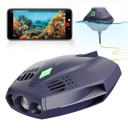 Chasing Dory underwater drone, compact 1080p HD camera, app control, real-time underwater viewing.