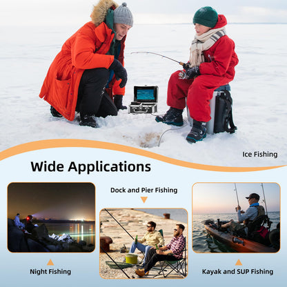 Eyoyo 1000TVL camera, 7” LCD, IR lights, 50m cable, waterproof fish finder for lake and boat.