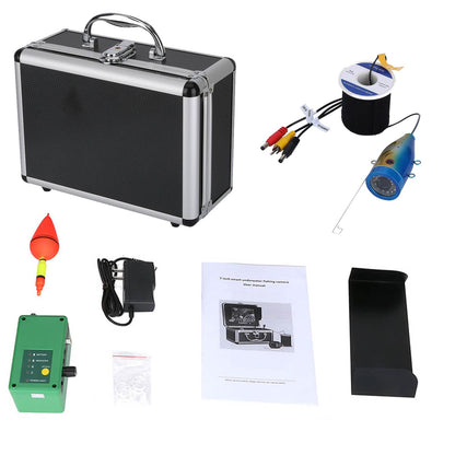 9” DVR underwater camera, 1000TVL, 30 LEDs, 30m cable, ideal for ice, sea, and river fishing.