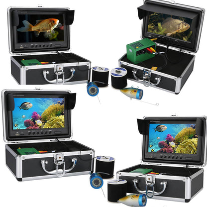 9” DVR underwater camera, 1000TVL, 30 LEDs, 30m cable, ideal for ice, sea, and river fishing.